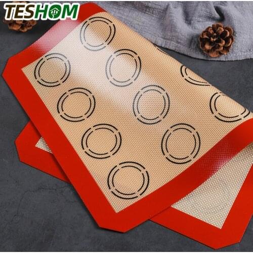 Silicone Macaron Baking Mat - for Bake Pans - Macaroon/Pastry/Cookie Making - Professional Grade Nonstick
