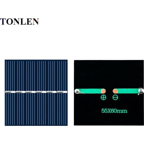 10pcs solar panel 3V solares cell diy battery charger for mobile Epoxy 60*55mm 3V 150mA Solar DIY Toy Solar Sunpower Kit