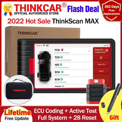 ThinkCar ThinkScan Max Tools for auto Full system Diagnostic Scanner 28 Reset Active Test ECU Coding via CRP909 ThinkTool mini