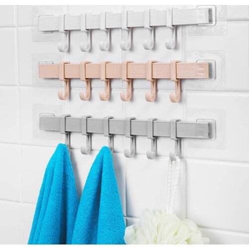 Bathroom Kitchen Hook Rack Punch-free Hanging Rod Rack Strong Viscose Bathroom Wall Hook Towel Rack