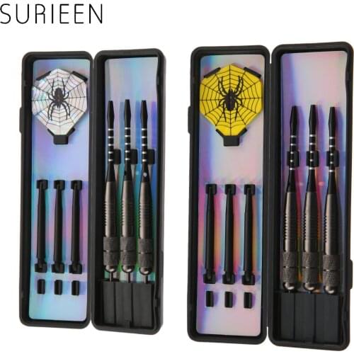 1Box/ 3Pcs Professional 26g 163mm Competition Tungsten Steel Tip of Needle Darts with Darts Box Case Nice Spider Flights Shafts