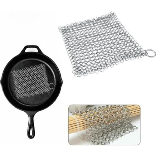 1 Pc Steel Finger Cast Iron Cleaner Chain mail Palm Brush Scrubber Brush Kitchen Wash Tool
