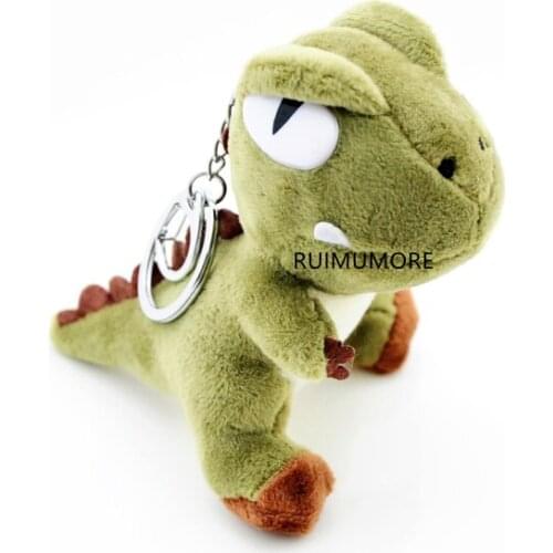 2Sizes - 6cm and 11cm keyring chain animal stuffed toy , little Pendant Dinosaur Plush