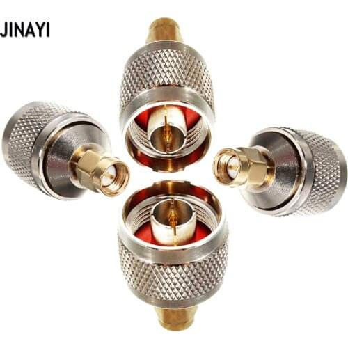 2pcs N to SMA connector N male to SMA male Jack RF coaxial coax adapter