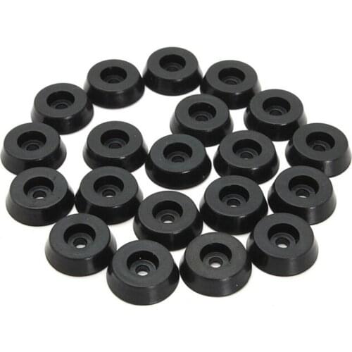 ZLinKJ 20pcs Rubber Table Chair Furniture Feet Leg Pads Tile Floor Protectors 18x15x5mm