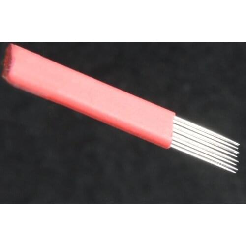 50 PCS Details about 3D Permanent Makeup Eyebrow Tattoo Needles Microblading 4 x 3 Pins Round Blades