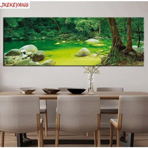 Large size 5d DIY Diamond Painting Forest river Full Square/round Drill Cross Stitch Diamond Embroidery Y3650