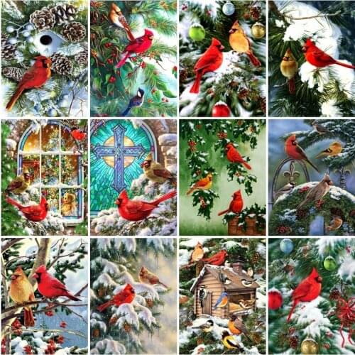 AZQSD 5d Diamond Painting New Arrivals Bird Winter Picture Of Rhinestones Diamond Embroidery Animals Mosaic Home Decor