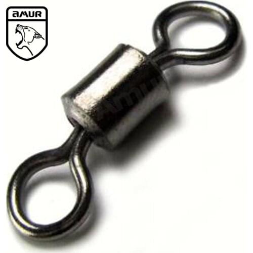 Amur Leopard Fishing Hooks Connection 100pcs/set Rolling Swivel Carp Sea Pike Fishing Swivel 2/0# SW5