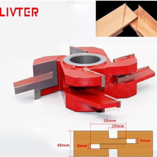 LIVTER Woodworking Carbide Steel Groove Curving Wood Sharper Cutter for Spindle Moulder Machine 4 Flutes