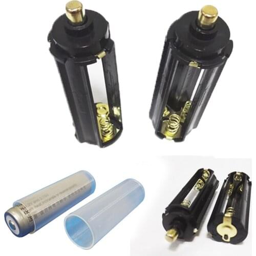 AAA Battery Holder 18650 Battery Tube Black Cylindrical Plastic Box Adapter Case Converter Adaptor Batteries Switcher