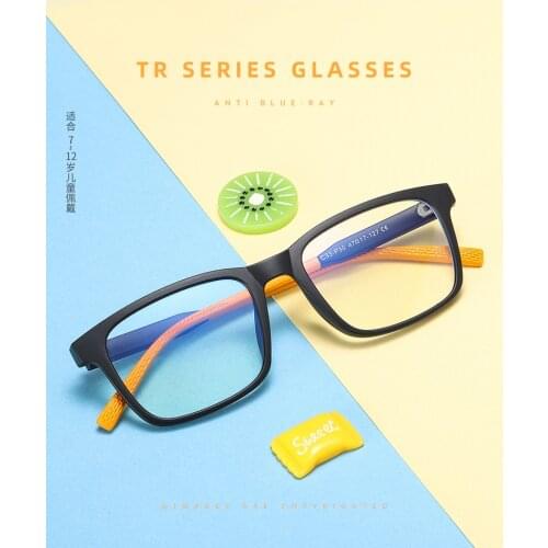 Kids Optical Frame Colorful Square Shape Anti Blue Light Blocking Unisex Eye Glasses