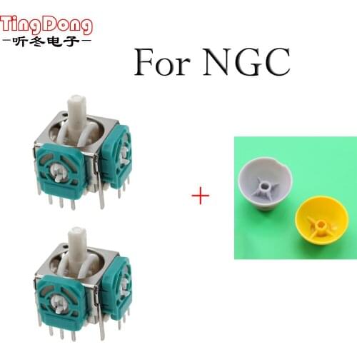 For Nintendo Game Cube for NGC Controller Left and Right 3D Analog Joysticks Replacement with Thumbstick Thumb stick Cap