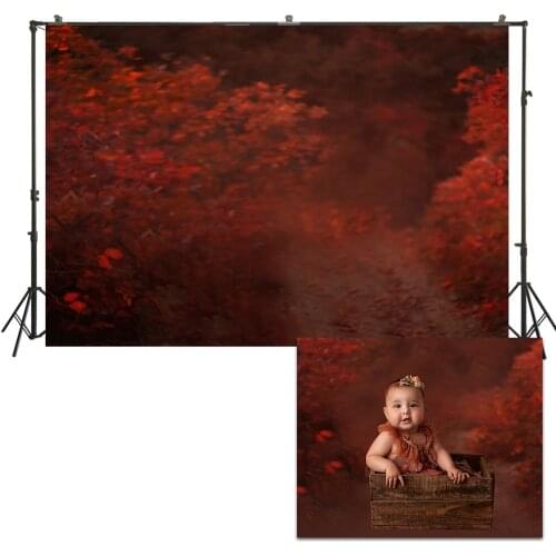 HUAYI Photo Background Newborns Baby Child Photography Backdrops Customize Studio Autumn Maple leaf Photoshoot Backdrop US186