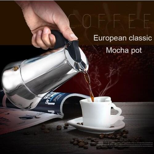 Stainless Steel Coffee Pot Mocha Espresso Latte Percolator Stove Coffee Maker Pot Percolator Drink Tool Cafetiere Latte Stovetop