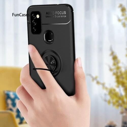 Creative Magnetic Ring Bracket Smartphone Cases For Samsung M51 Soft Protector Cover Samsung Galaxy M51 Telefoon Half-Wrapped