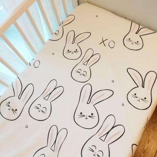 Fitted Sheet 1pcs) Baby Bed Mattress Cover 1pcs 100% Cotton Baby Bed Sheet For Baby Girl Boys 130x70cm 120x60cm Crib