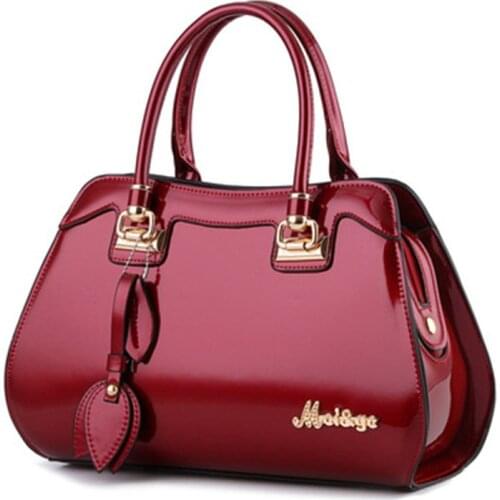 2021 New Patent Leather Shiny Women Bag Fashion Luxury Design Atmospheric Handbag Large Capacity Womens Shoulder Messenger Bag