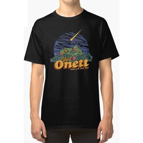 Visit Onett T - Shirt Earthbound Snes Super Mother 2 Onett Town Meteor Giant