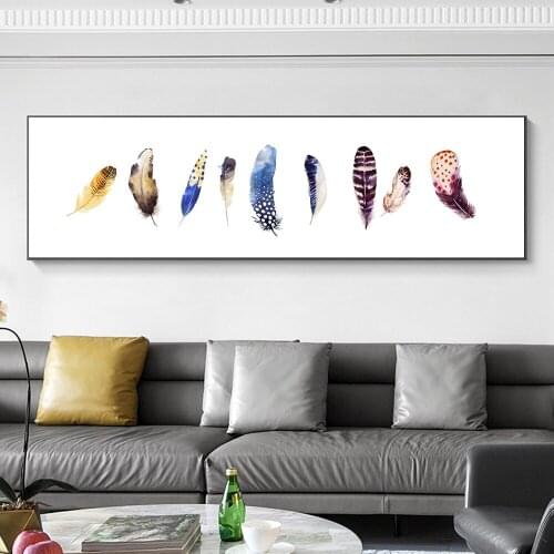 Nordic Feather Abstract Canvas Painting Set Wall Pictrues For Living Room Decorative Picture Art Posters Prints