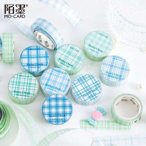 Washi Tape Creative Fresh Grid Masking Tape Journaling Supply Washy Tape Organizer Washitape Stationery Sticker Scrapbook