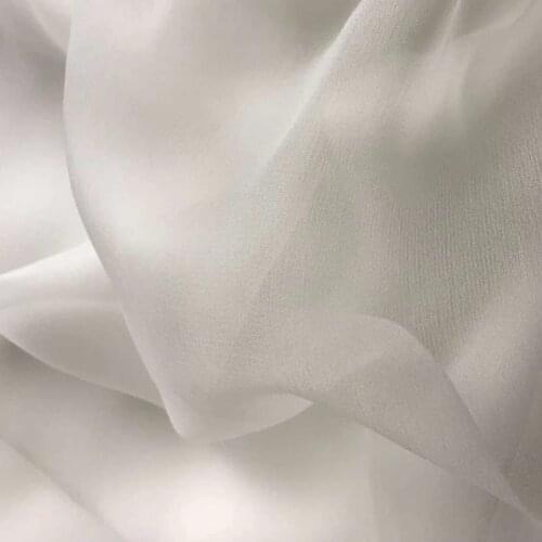 Howmay wholesale 100% pure silk fabric 3.5m/m 90cm width white natural white silk gauze fabric 50yards per bag painting