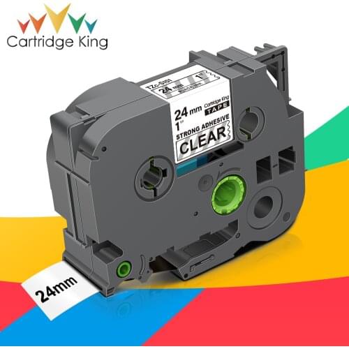 Tze-S151 24mm Black on Blear Strong Adhesive Label Tapes tze S151 tz-S151 for Brother P-touch Printer tze251 Laminated Ribbons