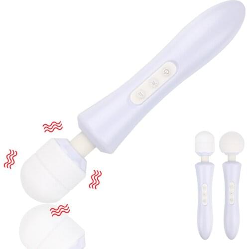 20 Frequency 8 Speed Powerful Magic Wand Vibrator Sex Toys for Women Huge Head AV Rod Body Massage Vibrator