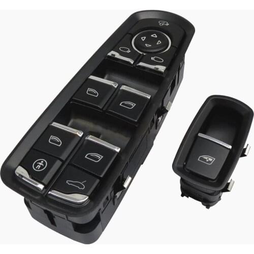 1switch+1button 7PP959858MDML 7PP959855C 13 PINS Fit For Porsche Panamera Cayenne Electric Power Window Control Switch