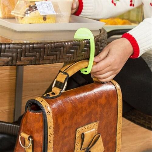 1pc Portable Exquisite Plastic Desk Chair Handbag Tote Hook Hanger Holder