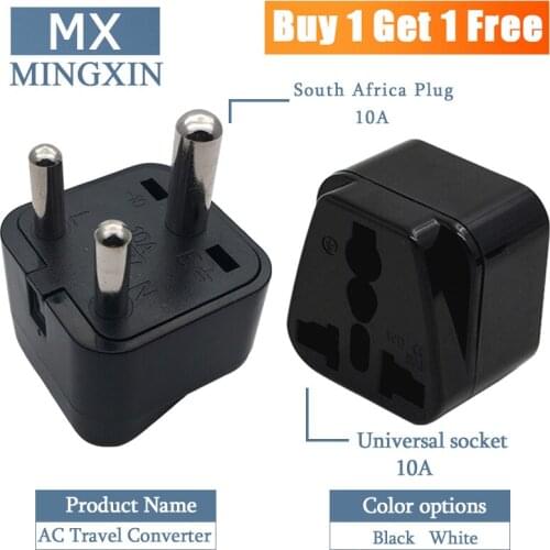 2PCS-África Convertidor Reino Unido nos UE pequeño conector de Sudáfrica toma de alimentación adaptador Nepal e India, Sri Lanka