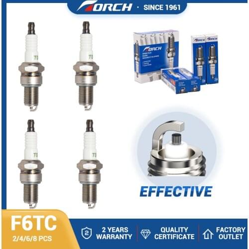 Hot Sale 4PCS Original Torch Candle Spark Plug F6TC Compatible NGK BP6ES Champion N9YC Denso IW20 for Yamaha XJ1100 Maxim 1982