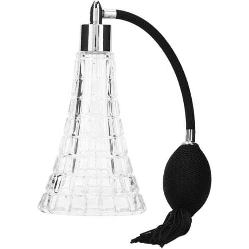 75ml Vintage Perfume Bottle Empty Refillable Glass Perfume Bottle with Antique Black Bulb Sprayer with Tassel Perfume Bottle