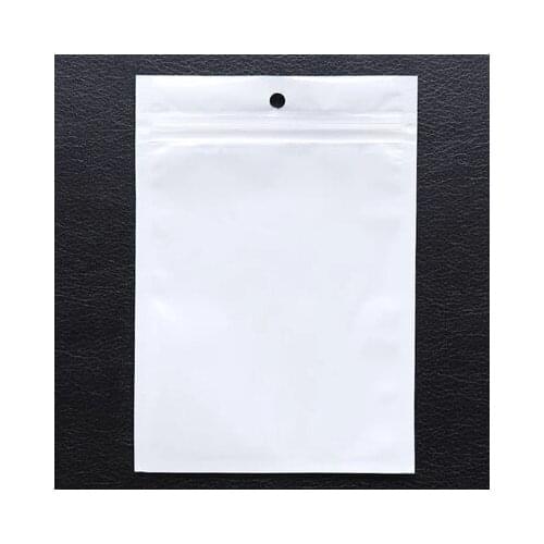 7x10mm 30Pcs White/Clear Transparent Plastic Bag Small Slef Zipper Resealable Jewelry Zip Lock Hang Hole Packaging & Display