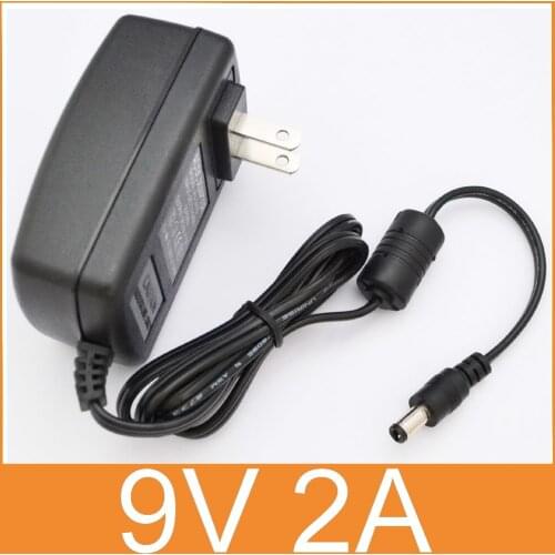 1PCS 9V2A AC 100V-240V Converter Adapter DC 9V 2A 2000mA Power Supply 18W US Plug 5.5mm x 2.1-2.5mm