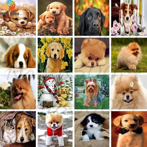 5d Diamond Painting Pomeranian Dog Full Round Drill Diy Diamond Embroidery Picture Mosaic Rhinestone Handmade Gift Home Decor