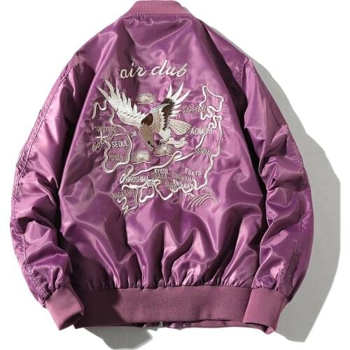 Embroidery Bomber Jacket Men Hip Hop Pilot Jacket Men Women Baseball Jacket Eagle Snake Male Windbreaker Spring Streetwear 2019