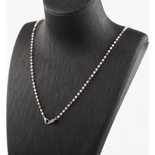 Sanying M87001 Fashion Eyeglasses Chain Mask Chain Stainless Steel Beads Chain For Women Jewelry Making Accessories,72.7cm/lot