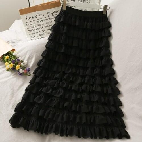 Cheap wholesale 2021 spring summer autumn new fashion casual sexy women Skirt woman female OL long skirts tiered skirt Vy0472