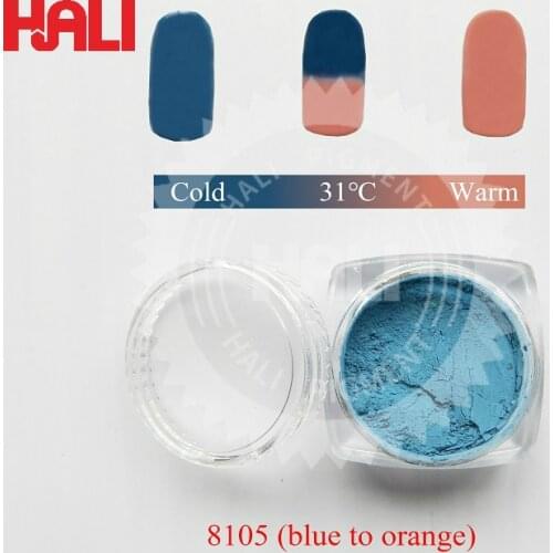 Double color thermochromic pigment,hot sensitive pigment,temperature active pigment,31C blue to orange,1lot=10gram,free shipping