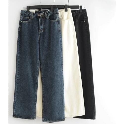 Plus Size High Waist Boyfriend Jeans Women Fashion Blue Black Jeans Ladies Denim Harem Pants Casual Loose Trousers Vintage Jeans