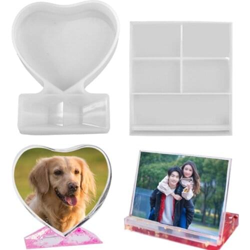 Liefde hart fotolijst DIY Hars Decoratieve Craft Sieraden Maken Mold Silicone Mould epoxyhars mal voor sieraden
