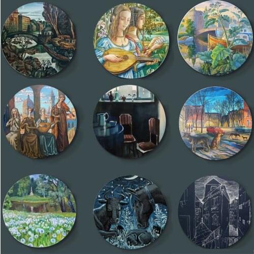 Ceramic Decor Home & Garden Wall Platte Lgor Ganzenko Painting Decorative Plate High-End Decoration Crafts Handmade Art Plate