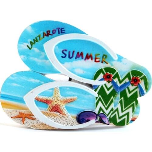 Fridge magnet lanzarote summer spain flipflop design