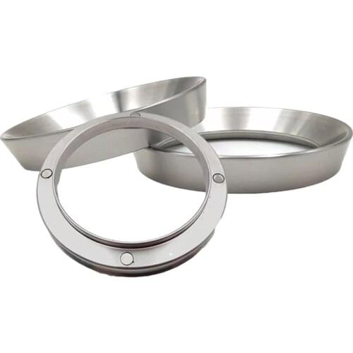 Stainless Steel Magnetic Coffee Powder Ring Intelligent Dosing Bowl 51mm 53mm 58mm Funnel Portafilter Coffee Accessories Tool