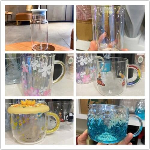 Cute Mt. Fuji Cup for Star Papa Glass Cup Yutu Pear Flower Cherry Blossom Cup Christmas Diamond Mugs Coffee Cups