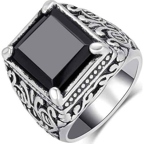 New Mens Ancient Gold Red Chinese Wind Totem mens Ring Personality Trend Retro Ring Size 7 8 9 10 11 Rings Jewelry