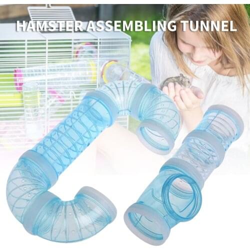 8pcs DIY Assembly Pipe Set Small Pet Hamster Sport Pipeline Training Tunnel Tool Retrofit External Small Pet Playing Toys