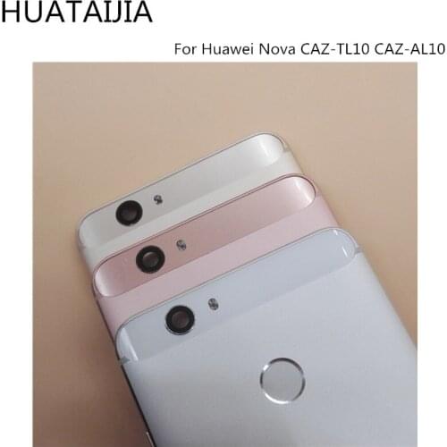 New For Huawei Nova CAZ-TL10 CAZ-AL10 Battery Cover Back Door Rear Housing Cover Case with fingerprint and side key