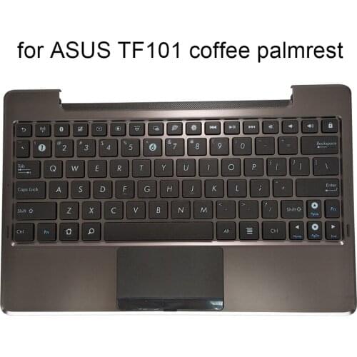New English touchpad keyboards For ASUS Eee Pad Transformer TF101 10.1 inch US qwerty keyboards C shell Upper Case 13NA-Z6A0C22
